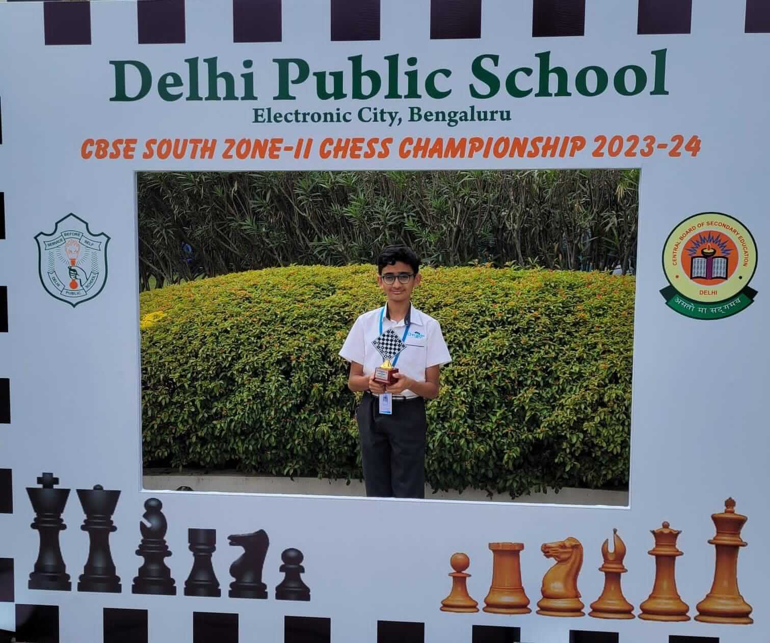 Vedanth Malladi, from Mind Mentorz secures 4th Position in the CBSE Chess School Tournament