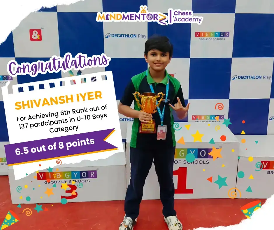 Shivansh Iyer Shines at VIVA-16 Inter School Chess Tournament