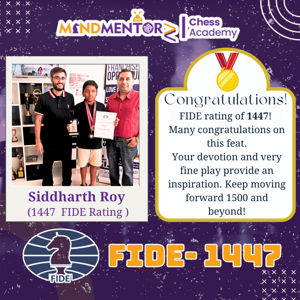 Siddharth Roy FIDE- Mindmentorz chess academy